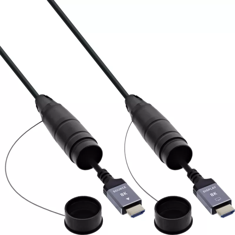 HDMI kaabel InLine 17950T, 50 m, HDMI Type A isane–isane, HDMI 2.1, 48 Gbit/s, must