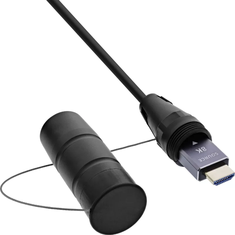 HDMI kaabel InLine 17950T, 50 m, HDMI Type A isane–isane, HDMI 2.1, 48 Gbit/s, must
