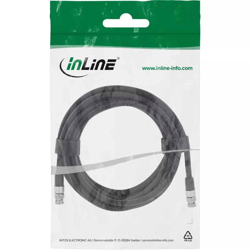 VGA kaabel InLine 10803S — analoogvideokaabel, kaal 228 g, pistiku suurus u. 15×15 mm