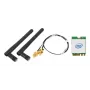Juhtmevaba WLAN/Bluetooth komplekt SHUTTLE WLN-M12 Inteli AX210 M.2 kaardiga, kolmeribaline Wi‑Fi 6E (2,4/5/6 GHz), 2x2, 2400 Mbit/s, välised antennid