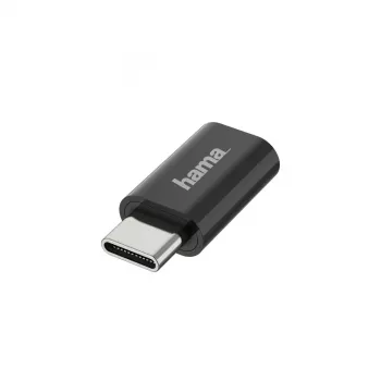 Kaabliühenduse adapter Hama 00200310 Micro USB USB-C-le must
