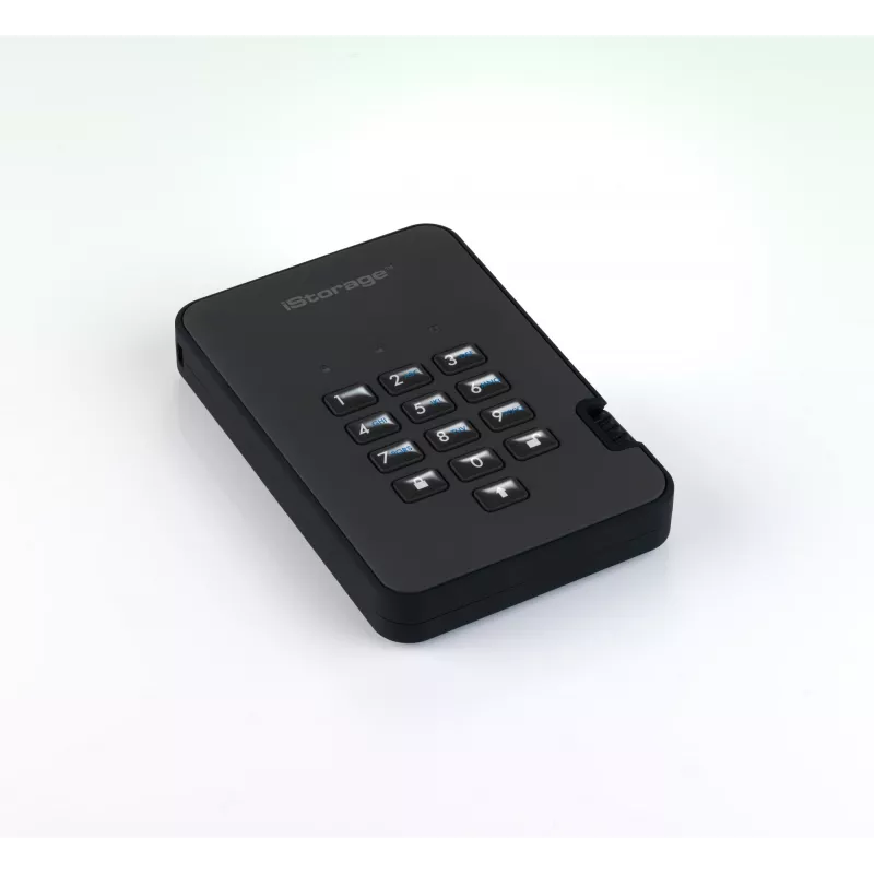 iStorage diskAshur2 256-bit 1TB USB 3.2 turvaline krüpteeritud pooljuhtketas - Must IS-DA2-256-SSD-1TB-B