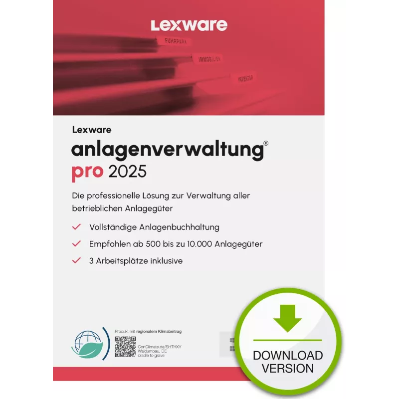 Lexware anlagenverwaltung pro 2025 “unbegrenzte Laufzeit” Download Raamatupidamine 1 aasta(t)