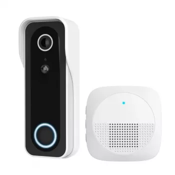 Videouksekell TRUST DOORCAM-3000, 3 MP, Wi‑Fi 2,4 GHz, MicroSD kuni 256 GB, aku/USB, must/valge