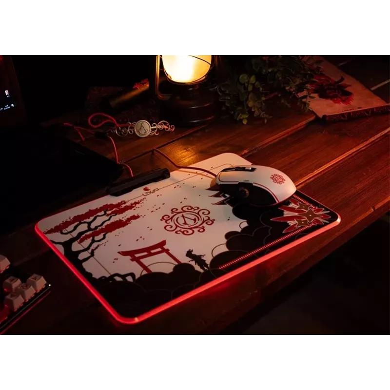 Lexip X Ubisoft - Assassin's Creed - Shadows hiir, paremakäeline, optiline, USB Type-A, 12000 DPI, must, kuldne, punane, valge