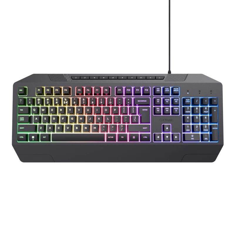 Trust GXT 836 EVOCX klaviatuur Gaming USB Saksa Must