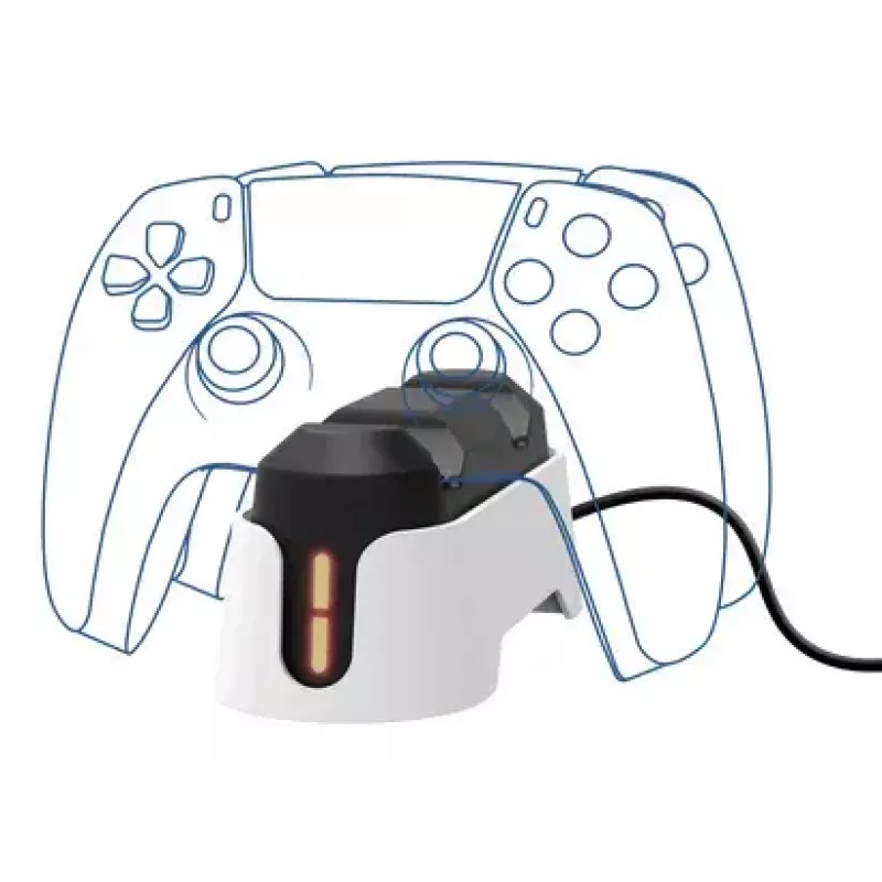 Laadimisalus Trust GXT 228 Dual PlayStation 5 jaoks, must ja valge