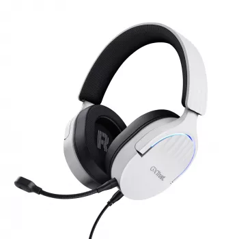 Trust GXT 490 FAYZO Peakomplekt Juhtmega Peavõru Mootorratas USB Type-A Must, Valge