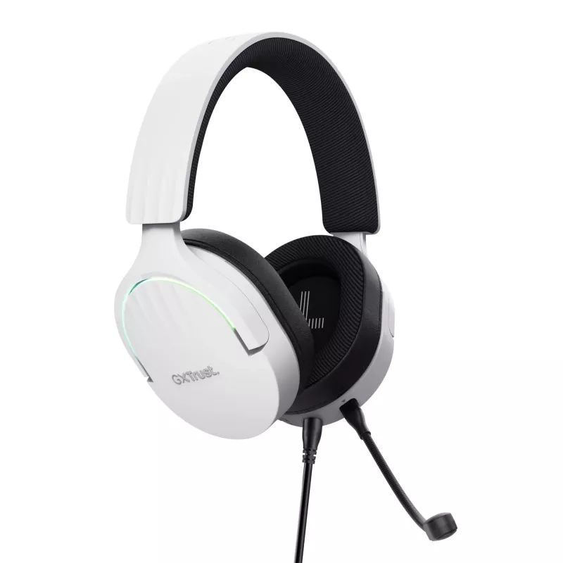 Trust GXT 490 FAYZO Peakomplekt Juhtmega Peavõru Mootorratas USB Type-A Must, Valge