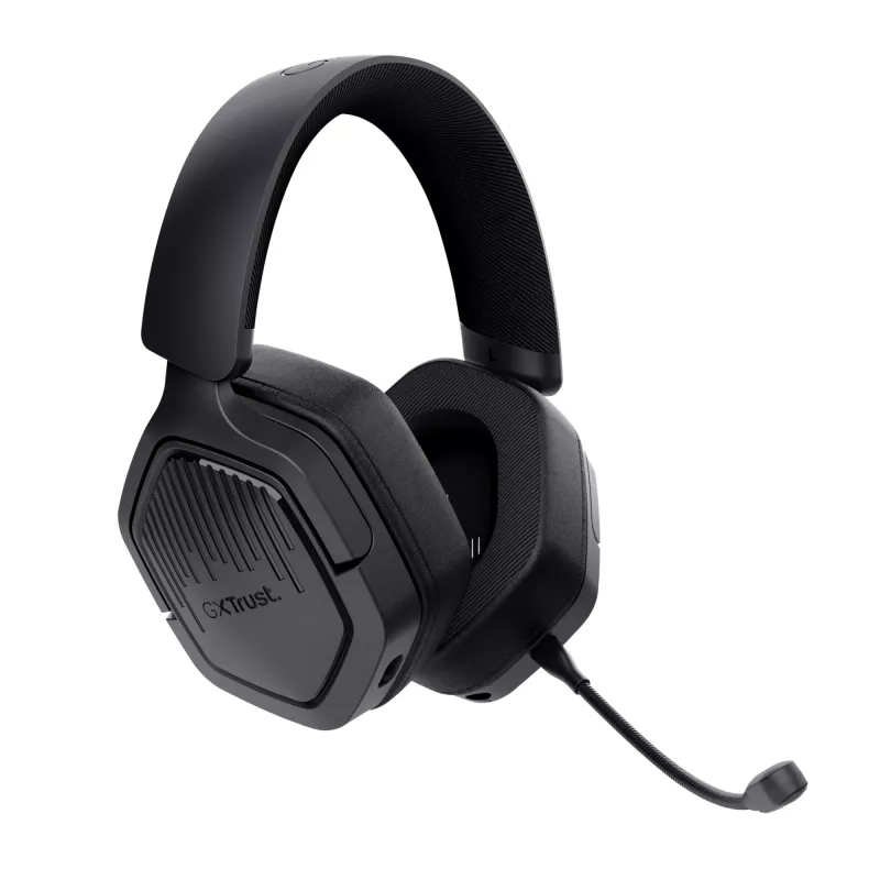 Trust GXT 493 Carus Peakomplekt Juhtmega ja juhtmevaba Peapael, Kiiver Mängimine USB USB-C / USB Type-A Bluetooth Must