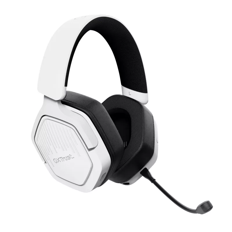 Trust GXT 493W Carus peakomplekt juhtmega ja juhtmevaba peavõru, kiivri tüüpi mänguritele USB USB-C / USB Type-A Bluetooth valge