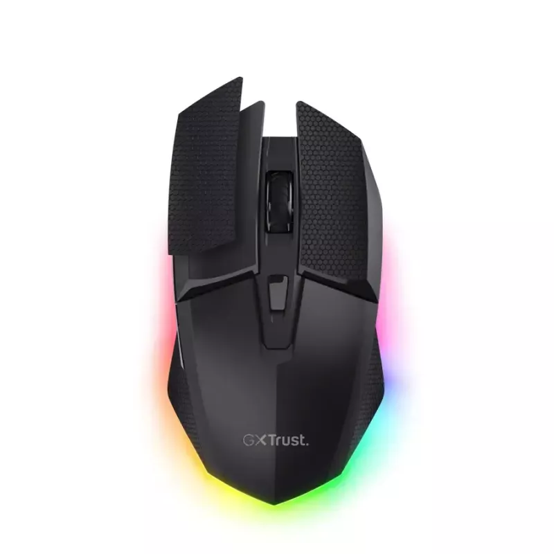 Mängurihiir TRUST GXT 122 Felox+ — paremakäeline, optiline, RF-juhtmeta + Bluetooth, 10000 DPI, 7 nuppu, mitmevärviline LED, must