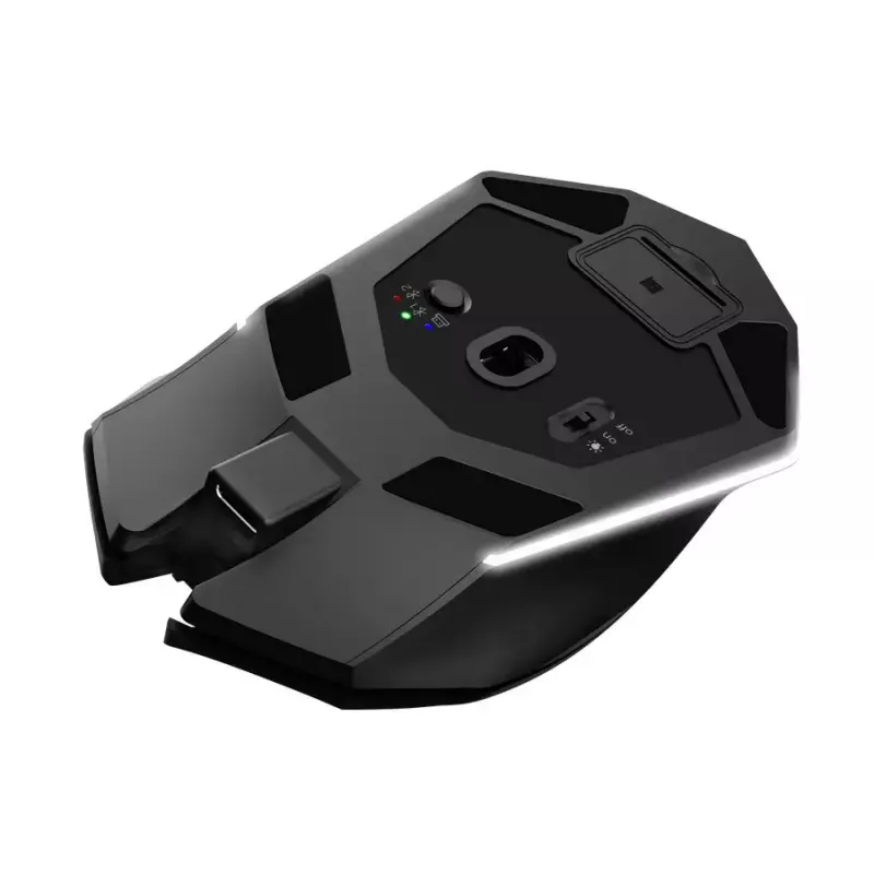 Mängurihiir TRUST GXT 122 Felox+ — paremakäeline, optiline, RF-juhtmeta + Bluetooth, 10000 DPI, 7 nuppu, mitmevärviline LED, must