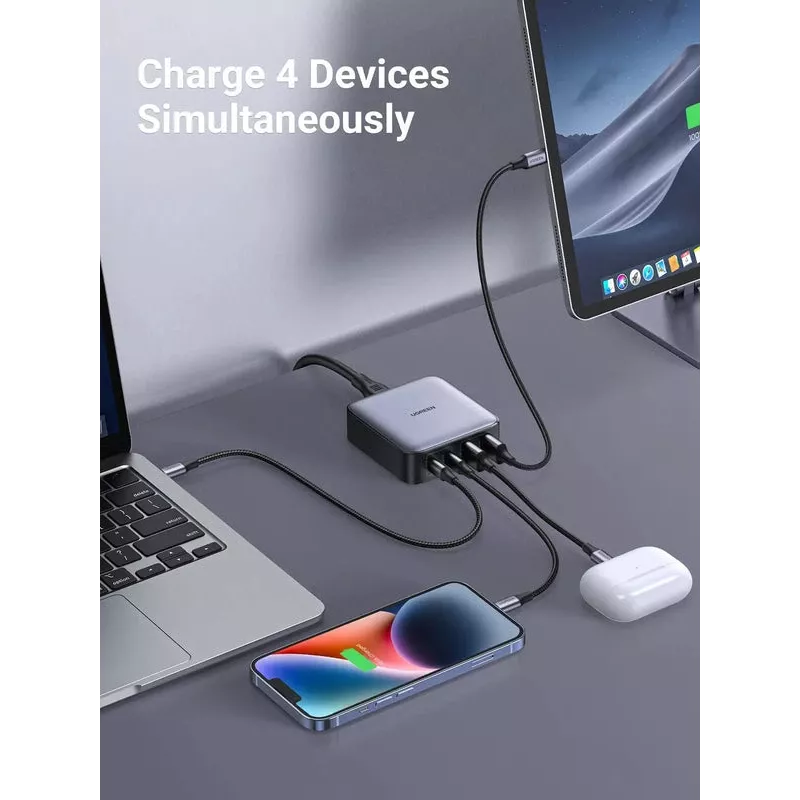 Ugreen Nexode 65 W laua kiirlaadija, 2x USB-A + 2x USB-C (90747)