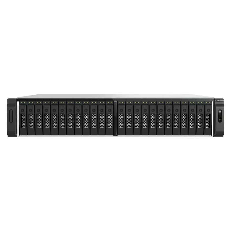QNAP TS-H3077AFU-R7-64G NAS-/salvestusserver Rack (2U) AMD Ryzen™ 5 64 GB DDR5 0 TB QuTS hero Must, Metallik