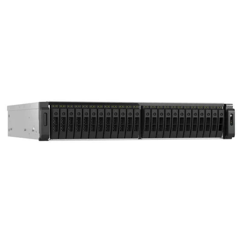 QNAP TS-H3077AFU-R7-64G NAS-/salvestusserver Rack (2U) AMD Ryzen™ 5 64 GB DDR5 0 TB QuTS hero Must, Metallik