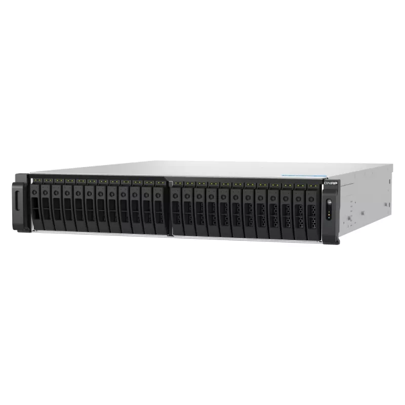QNAP TS-H3077AFU-R7-64G NAS-/salvestusserver Rack (2U) AMD Ryzen™ 5 64 GB DDR5 0 TB QuTS hero Must, Metallik