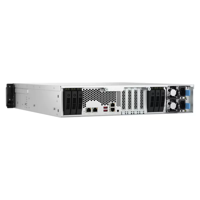 QNAP TS-H3077AFU-R7-64G NAS-/salvestusserver Rack (2U) AMD Ryzen™ 5 64 GB DDR5 0 TB QuTS hero Must, Metallik