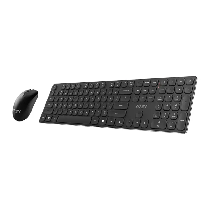MSI FORGE K210 WIRELESS COMBO klaviatuur Hiir kaasas Kodu/Kontor USB Must
