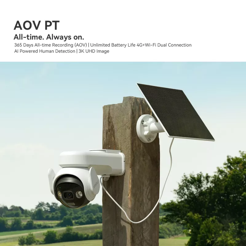 Imou AOV PT 5MP Turret IP valvekaamera Välistingimustesse 2880 x 1620 pikslit Seinale kinnitatav