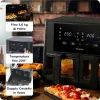 Ariete 4631 Double Air fryer 9L, 2400W, kogumaht 9L, 11 programmi, multifunktsionaalne, kuni 3,6 kg praetud toitu, temperatuur kuni 200°C, kahekordne korv, must