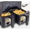 Ariete 4631 Double Air fryer 9L, 2400W, kogumaht 9L, 11 programmi, multifunktsionaalne, kuni 3,6 kg praetud toitu, temperatuur kuni 200°C, kahekordne korv, must
