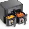 Ariete 4631 Double Air fryer 9L, 2400W, kogumaht 9L, 11 programmi, multifunktsionaalne, kuni 3,6 kg praetud toitu, temperatuur kuni 200°C, kahekordne korv, must