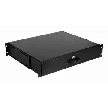 Sahkelüksus Equip Lockable Drawer 19 inch 2U RAL9005 Must