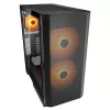 PC Midi Torn Korpus Cougar Airface FLO ARGB, Must — toetab 2x180mm ees, 1x120mm taga, 2.5/3.5 tollised kettad, 240×480×509 mm