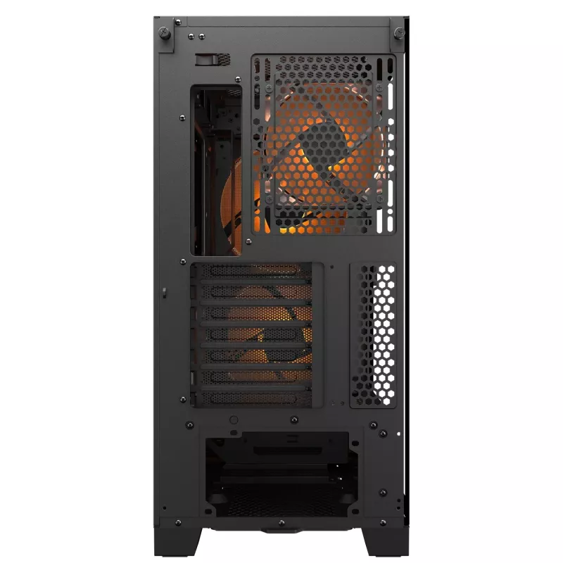 PC Midi Torn Korpus Cougar Airface FLO ARGB, Must — toetab 2x180mm ees, 1x120mm taga, 2.5/3.5 tollised kettad, 240×480×509 mm