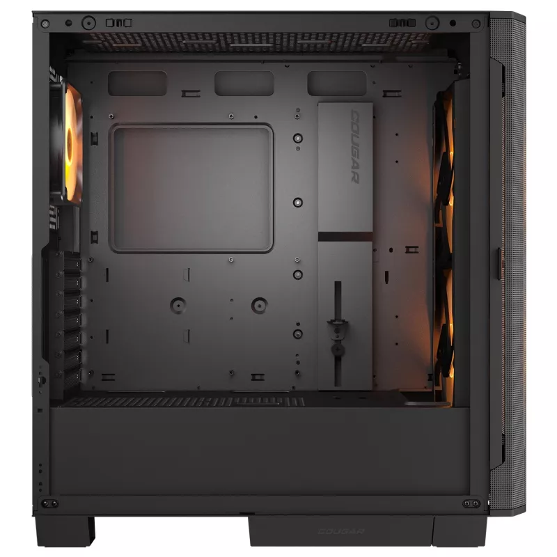 PC Midi Torn Korpus Cougar Airface FLO ARGB, Must — toetab 2x180mm ees, 1x120mm taga, 2.5/3.5 tollised kettad, 240×480×509 mm