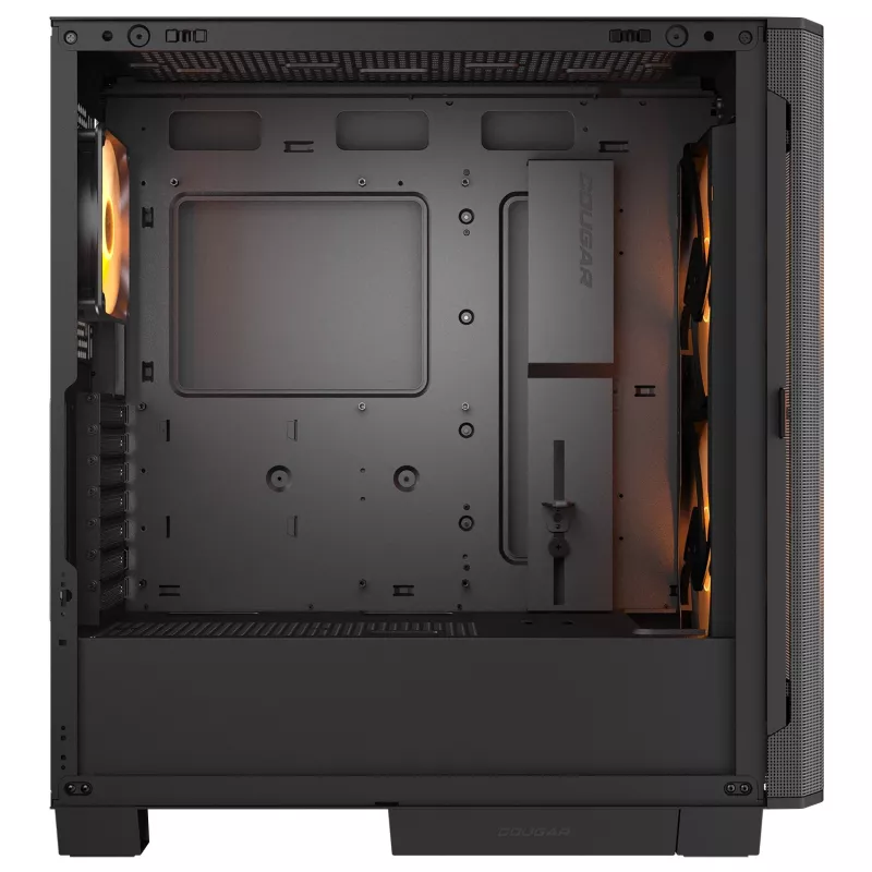 PC Midi Torn Korpus Cougar Airface FLO ARGB, Must — toetab 2x180mm ees, 1x120mm taga, 2.5/3.5 tollised kettad, 240×480×509 mm