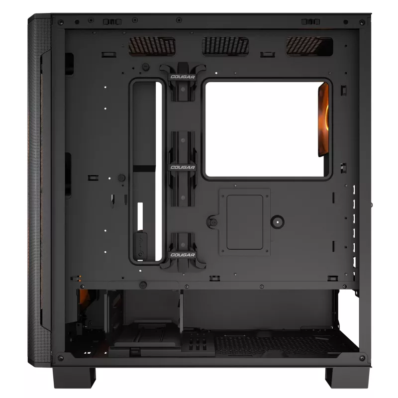 PC Midi Torn Korpus Cougar Airface FLO ARGB, Must — toetab 2x180mm ees, 1x120mm taga, 2.5/3.5 tollised kettad, 240×480×509 mm