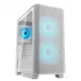 COUGAR PC Midi Tower Case Airface FLO ARGB Valge — 2x180mm ees, 1x120mm taga, toetab 2,5 tolli/3,5 tolli HDD, 240×480×509 mm