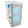 COUGAR PC Midi Tower Case Airface FLO ARGB Valge — 2x180mm ees, 1x120mm taga, toetab 2,5 tolli/3,5 tolli HDD, 240×480×509 mm