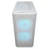 COUGAR PC Midi Tower Case Airface FLO ARGB Valge — 2x180mm ees, 1x120mm taga, toetab 2,5 tolli/3,5 tolli HDD, 240×480×509 mm