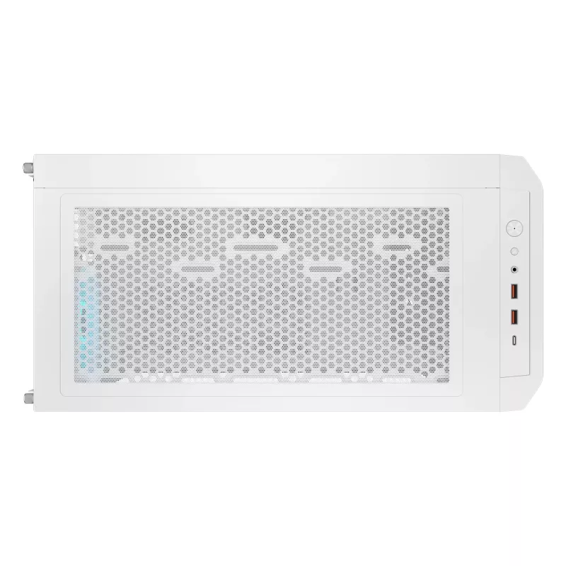 COUGAR PC Midi Tower Case Airface FLO ARGB Valge — 2x180mm ees, 1x120mm taga, toetab 2,5 tolli/3,5 tolli HDD, 240×480×509 mm