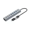 Conceptronic HUBBIES20GP 7-pordiline USB 3.0 jaotur toiteadapteriga, 5 Gbps, USB-C x 3, USB-A x 4