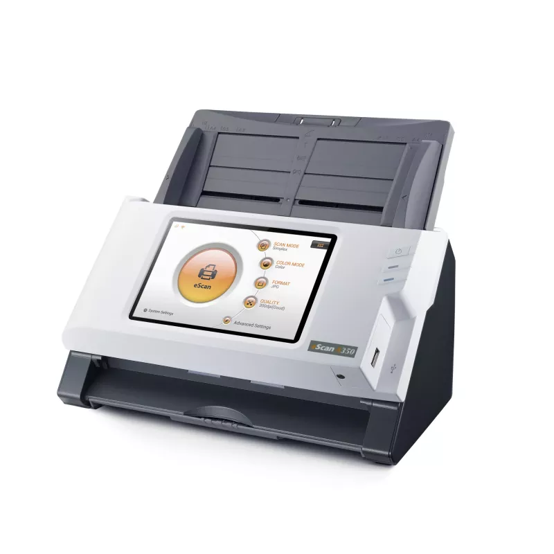 Plustek eScan A350 Essential ADF-skanner 600 x 600 DPI A4 Must, Valge