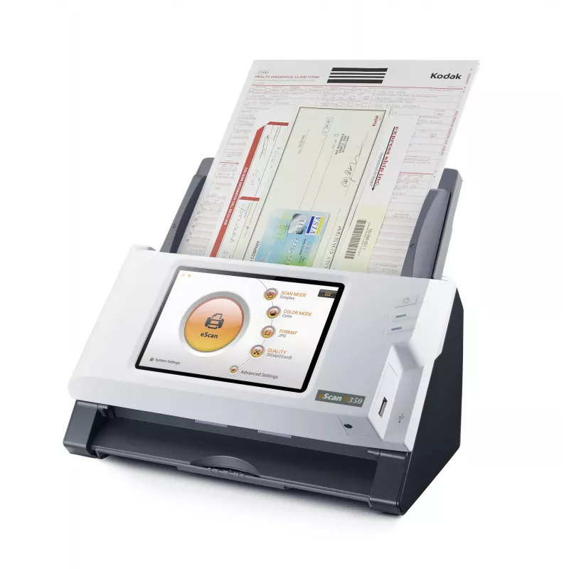 Plustek eScan A350 Essential ADF-skanner 600 x 600 DPI A4 Must, Valge