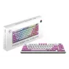 MSI FORGE GK600 TKL WIRELESS VIOLET klaviatuur Mängimine USB + Bluetooth QWERTY Hispaania Roosa, Violetne, Valge