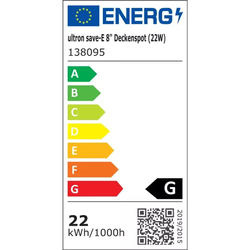 Energiasäästulamp Ultron 138095 22 W 4000 K