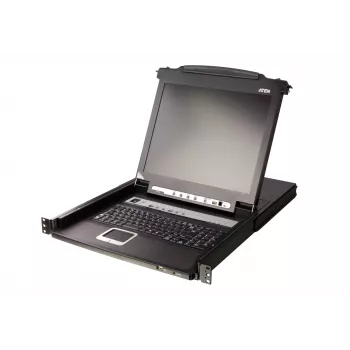 Rack-konsool Secomp CL5708MW 17,3 tolli (43,9 cm) LCD 1920×1080, USB/PS/2 klaviatuur ja hiir, VGA, 1U, must