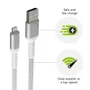 dbramante1928 re-charge Pro - BRD kaabel 2.5m USB-A to Lightn -W