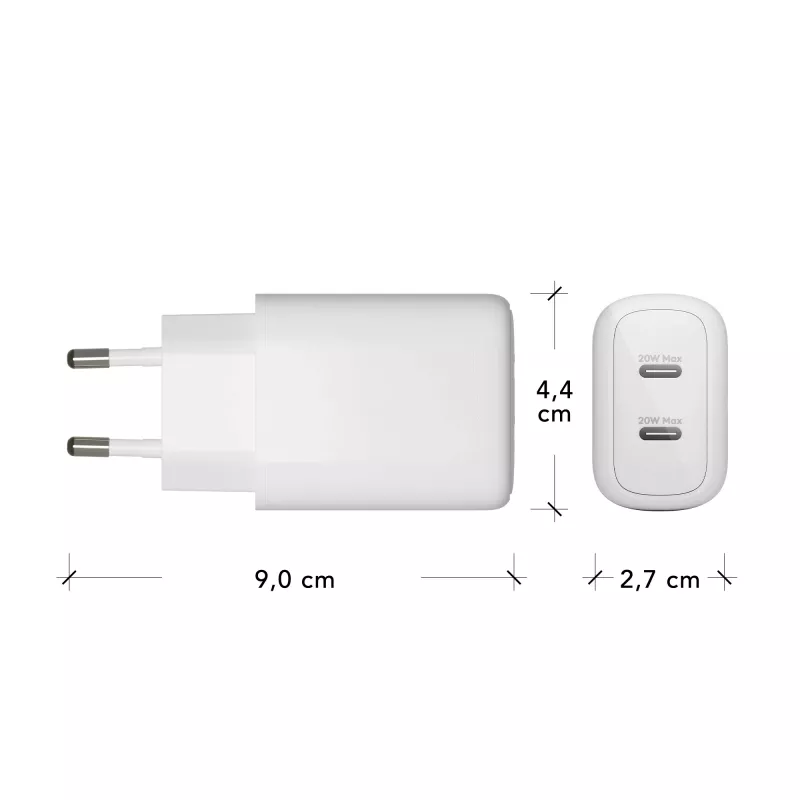 dbramante1928 re-charge Pro - EL seinilaadija 2x USB-C 20W - W