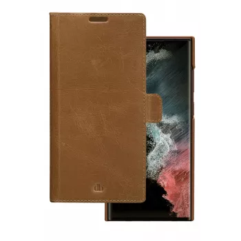 Folio case dbramante1928 Lynge for Samsung Galaxy S22 Ultra, tan, supports up to 17.3 cm (6.8 inch) screen, desktop stand