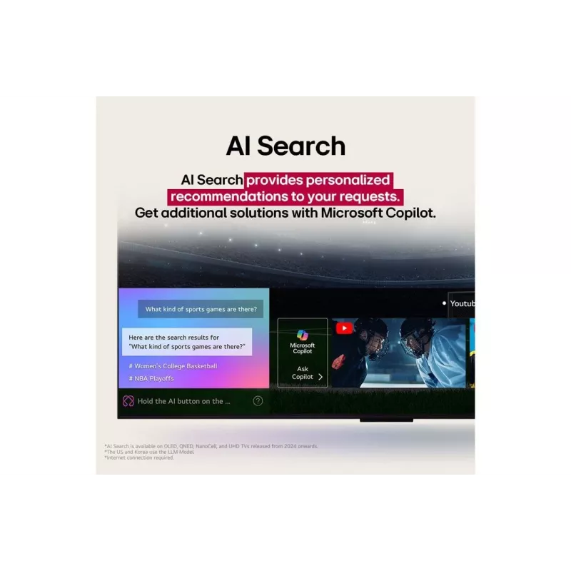 LG UHD AI 65UA75003LA teler 165.1 cm (65 tolli) 4K Ultra HD nutiteler Wi-Fi must