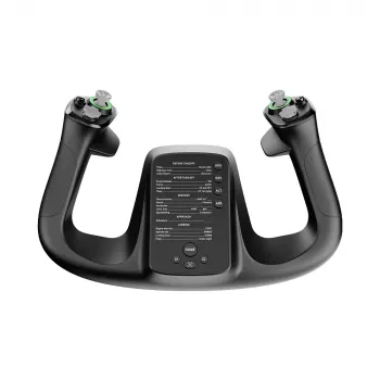 Lennualus MOZA MFY YOKE — must ABS ja legeerterasest lennualus, 142,5×202×313 mm