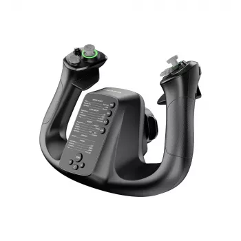 Lennualus MOZA MFY YOKE — must ABS ja legeerterasest lennualus, 142,5×202×313 mm