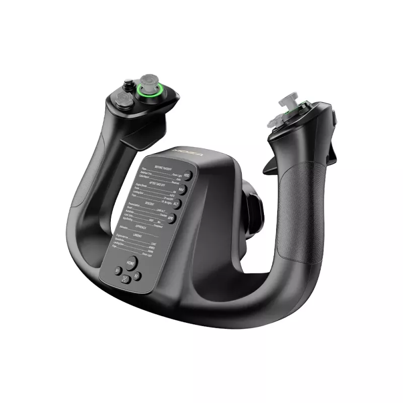 Lennualus MOZA MFY YOKE — must ABS ja legeerterasest lennualus, 142,5×202×313 mm